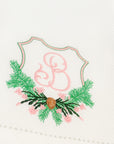 Holiday Greenery Personalized Guest Towel