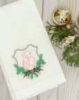 Holiday Greenery Personalized Guest Towel