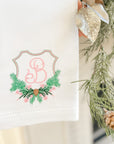 Holiday Greenery Personalized Guest Towel