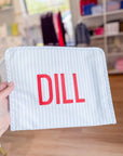 Pimlico Stripe Blue Quilted Wipeable Canvas Go Go Tote