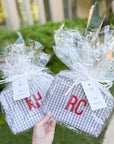Gray Gingham Personalized TRVL Small Roadie