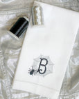 Metallic Spider Web Personalized Guest Towel
