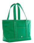 Kelly Green TRVL Medium Tote Coated Canvas