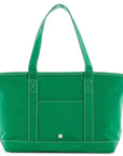 Kelly Green TRVL Medium Tote Coated Canvas