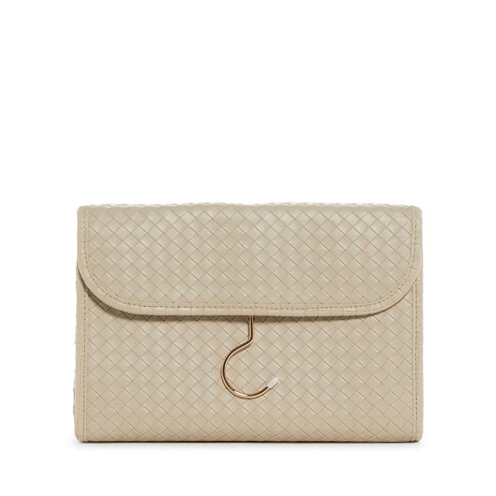 Woven Bisque TRVL Luxe Hanging Toiletry Case