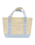 Gingham Mist Trim TRVL Mini Tote Coated Canvas