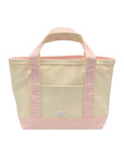 Gingham Taffy Trim TRVL Mini Tote Coated Canvas