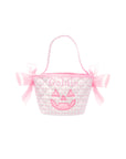 Personalized Pink Gingham Mini Trick or Treat Bucket