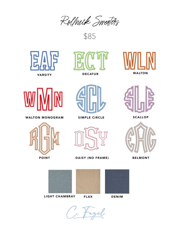 Jumbo Monogram Rollneck Sweater