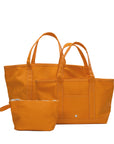 Orange TRVL Skipper Coated Canvas Pouch