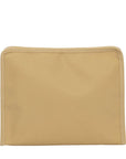 Khaki Coated Canvas TRVL Large Roadie Pouch Bag