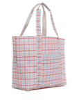 Classic Red Plaid Personalized TRVL Jumbo Tote