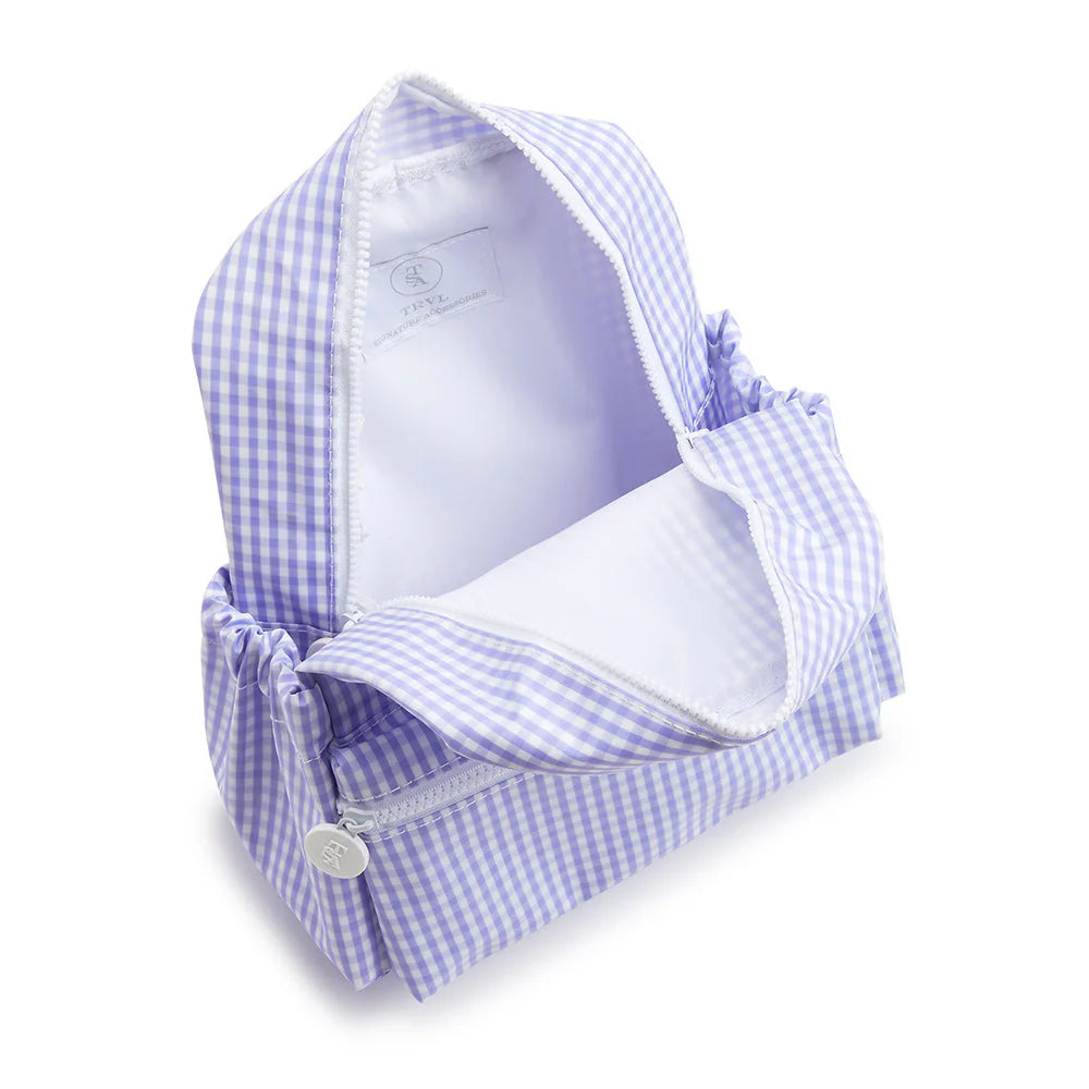Gingham Lilac TRVL Mini Backer
