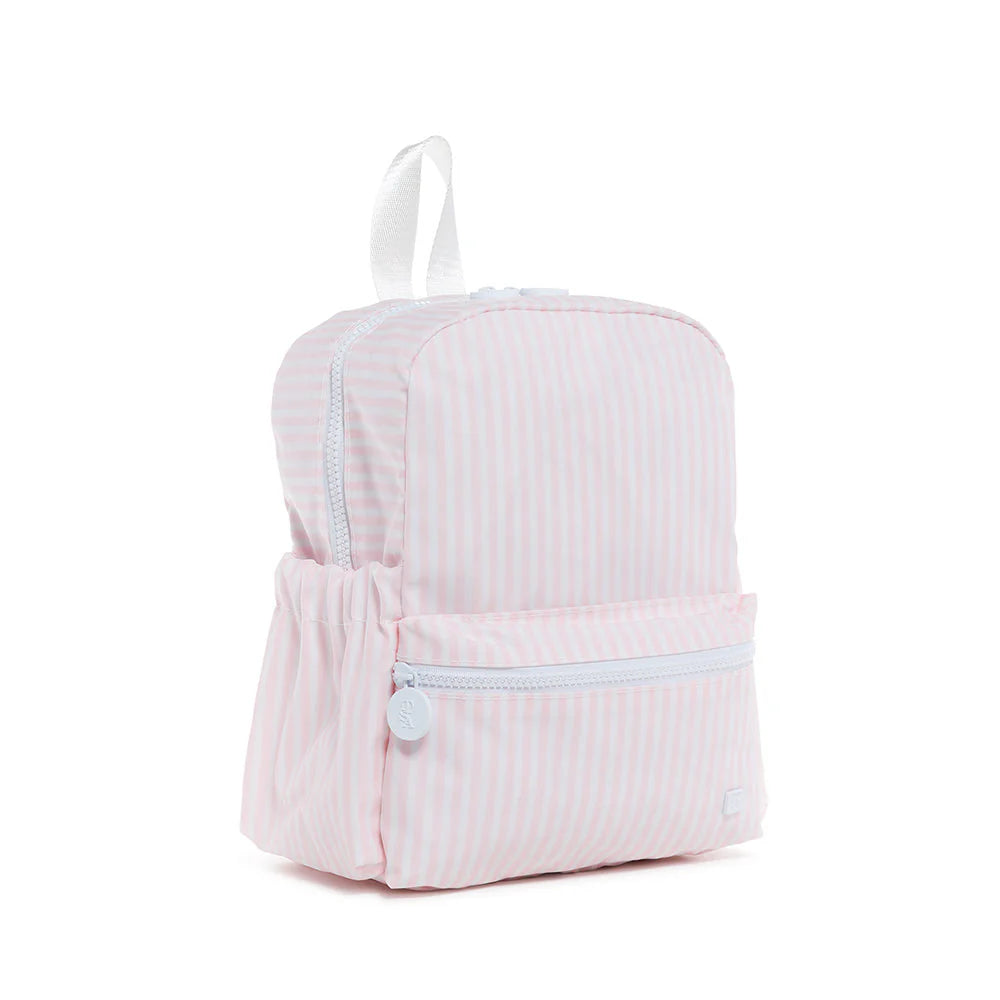 Personalized Pink Stripe Backpack | Embroidered Mini Backpack with Name or Monogram