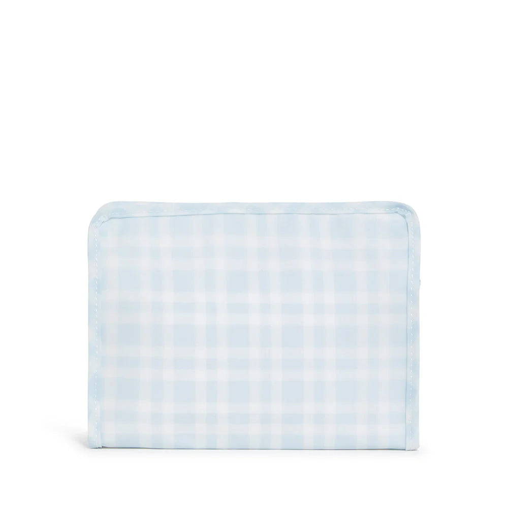 Pimlico Plaid Blue TRVL Medium Roadie Pouch Bag