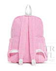 Gingham Pink Full-Size Backpacker Backpack