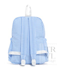 Gingham Sky Blue Full-Size Backpacker Backpack