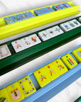 Mahjong Racks & Pushers (Set of 4): Oak