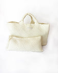 Woven Mahjong Carryall - 6 Colors: Cream