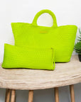 Woven Mahjong Carryall - 6 Colors: Chartreuse
