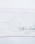 Pillowcase - Piping Edge Cotton: Navy trim / 12”x16”