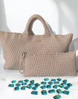 Woven Mahjong Carryall - 6 Colors: Chartreuse