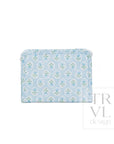 Petite Fleur Blue Medium Roadie Pouch