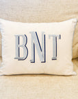 Pillowcase - Piping Edge Cotton: Light Blue trim / 12”x16”