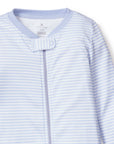Baby Personalized Pima Blue Stripe Romper (3-6 mo.)