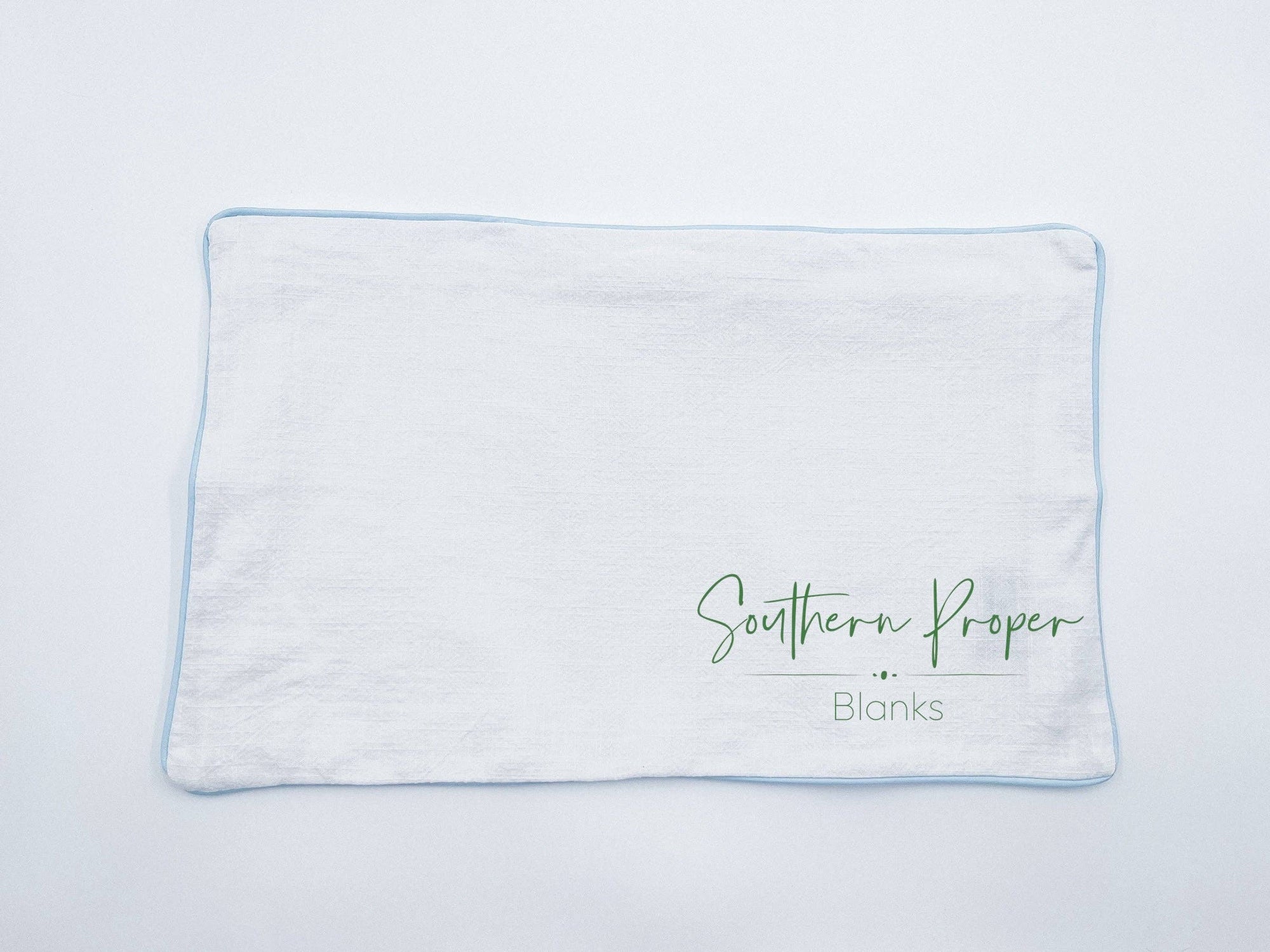 Pillowcase - Piping Edge Cotton: Pink trim / 12”x16”