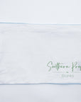 Pillowcase - Piping Edge Cotton: Light Blue trim / 12”x16”