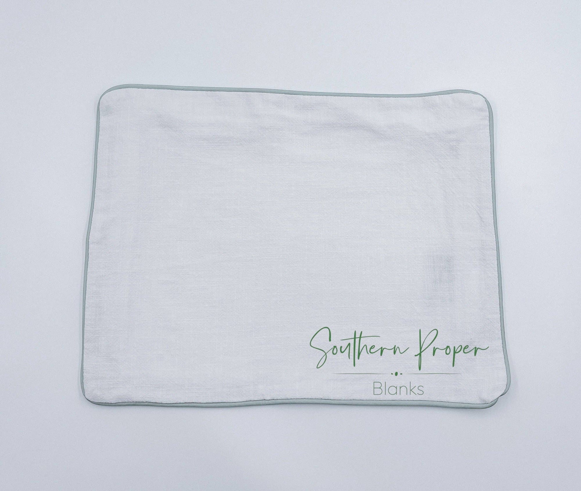 Pillowcase - Piping Edge Cotton: Navy trim / 12”x16”