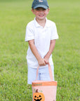 Personalized Orange Large Trick or Treat Bucket