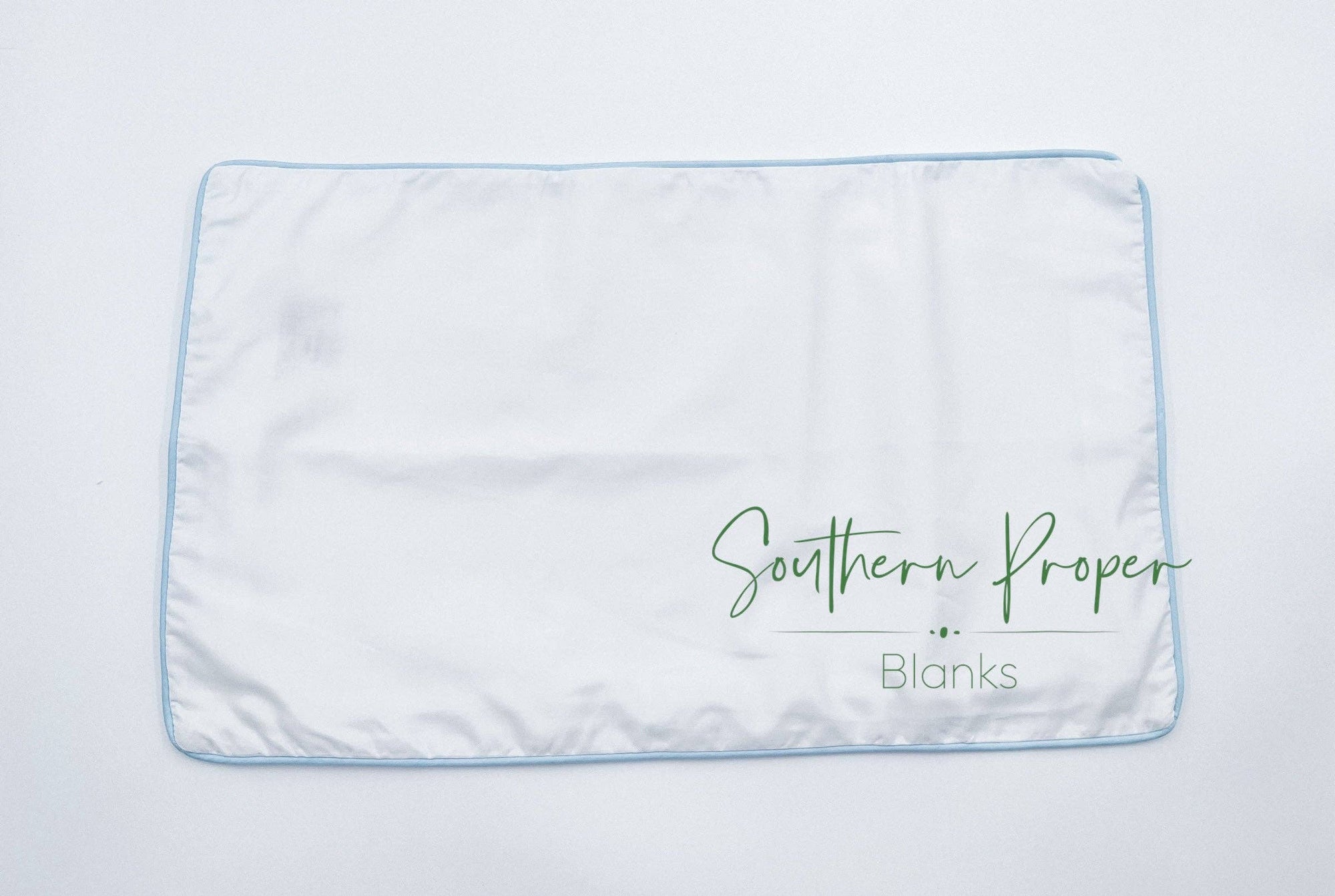 Pillowcase - Piping Edge Cotton: Pink trim / 12”x16”