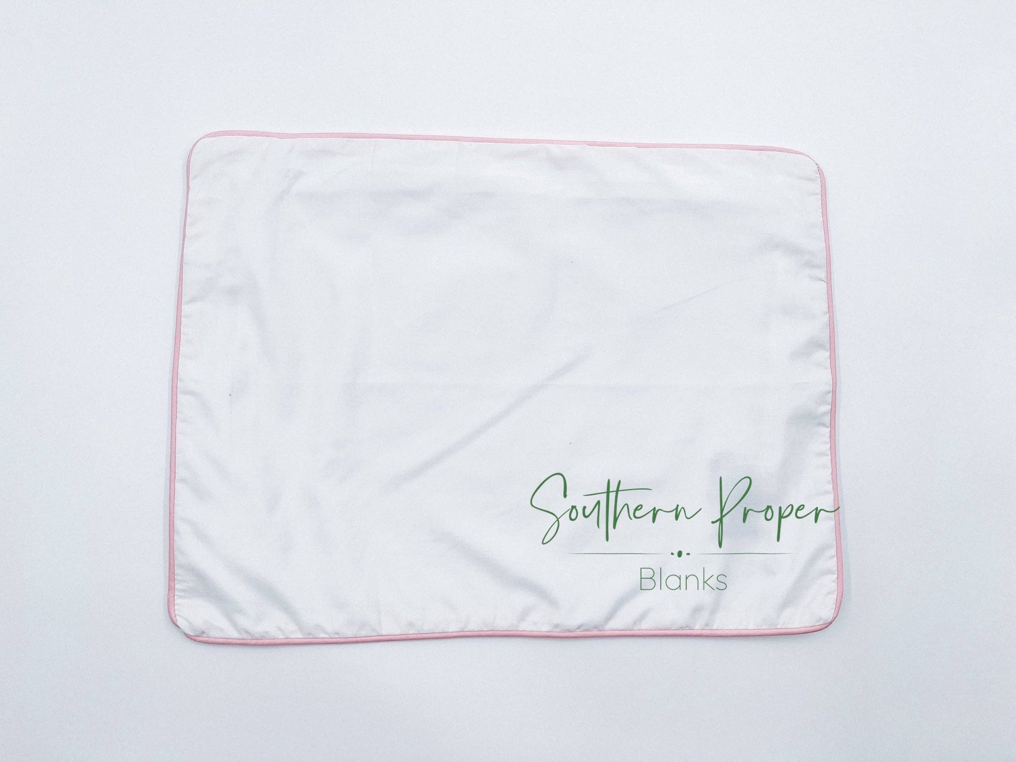 Pillowcase - Piping Edge Cotton: Light Blue trim / 12”x16”