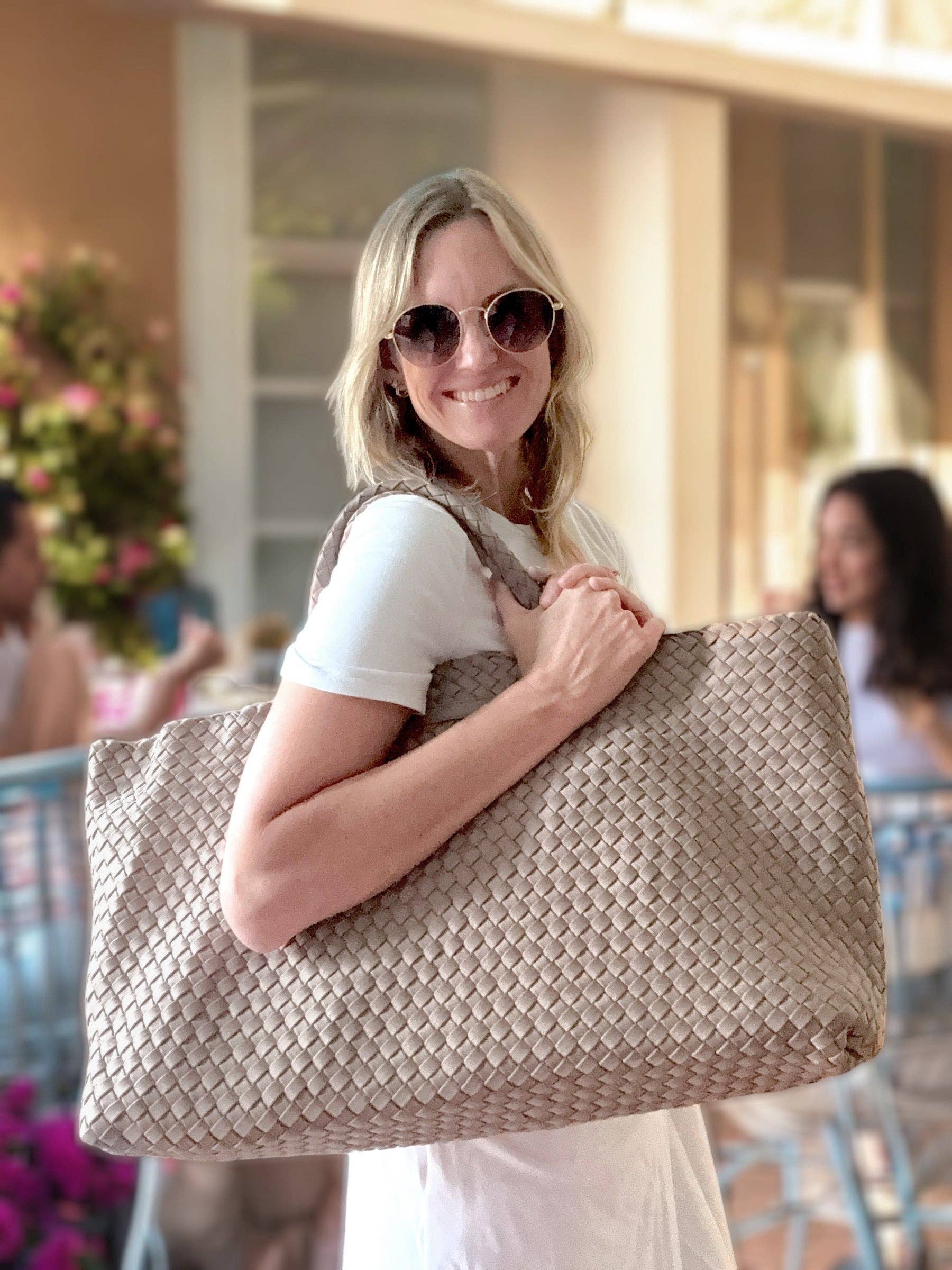 Woven Mahjong Carryall - 6 Colors: Chartreuse