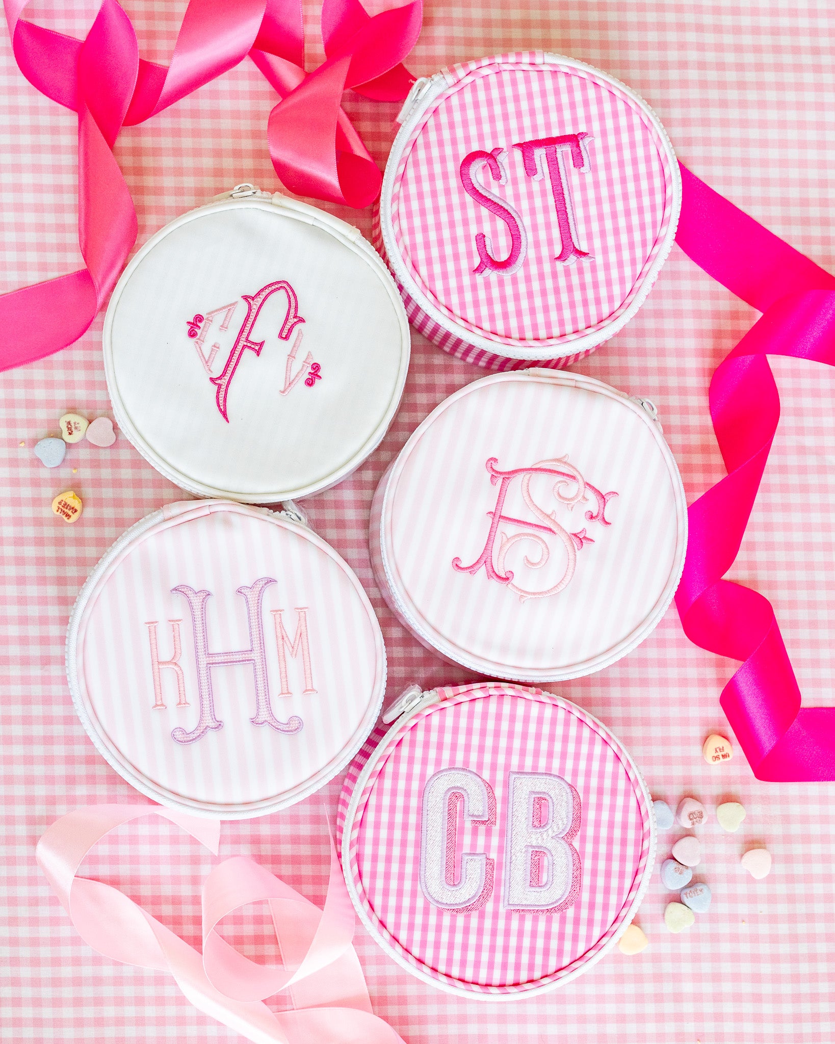 Pimlico Stripe Pink Personalized TRVL Jumbo Tote