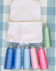 Pimlico Stripe Pink Large Roadie Pouch Bag