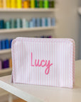 Pimlico Stripe Pink Medium Roadie Pouch