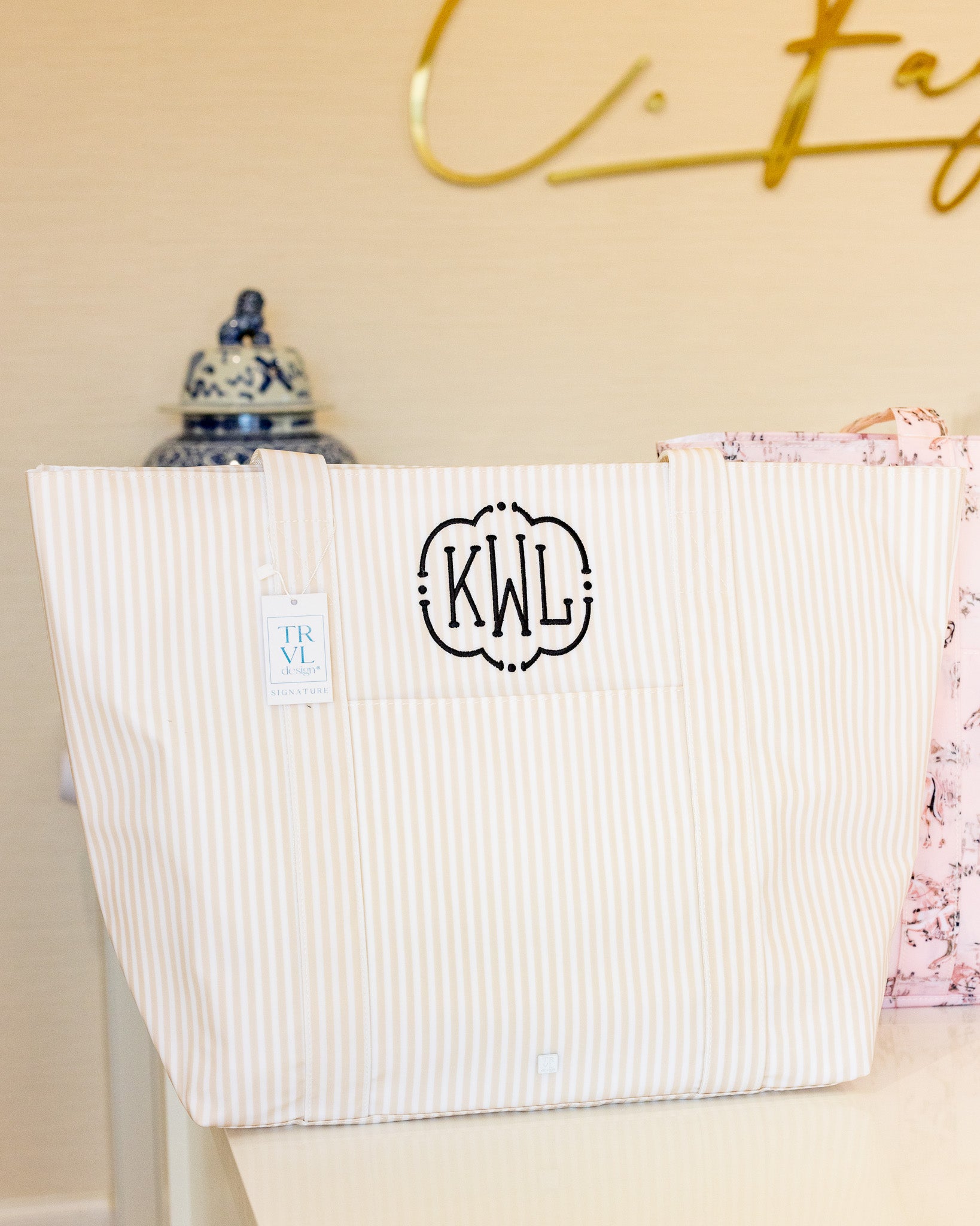 Pimlico Stripe Sand Jumbo Tote