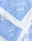Personalized Knit Blanket with Border (Multiple Colors)