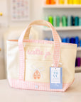Ballet Pink Mini Tote Coated Canvas