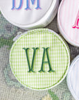 Gingham Leaf Round Case