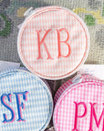 Gingham Taffy Round Case