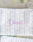 Ribbon Floral Blue Medium Roadie Pouch