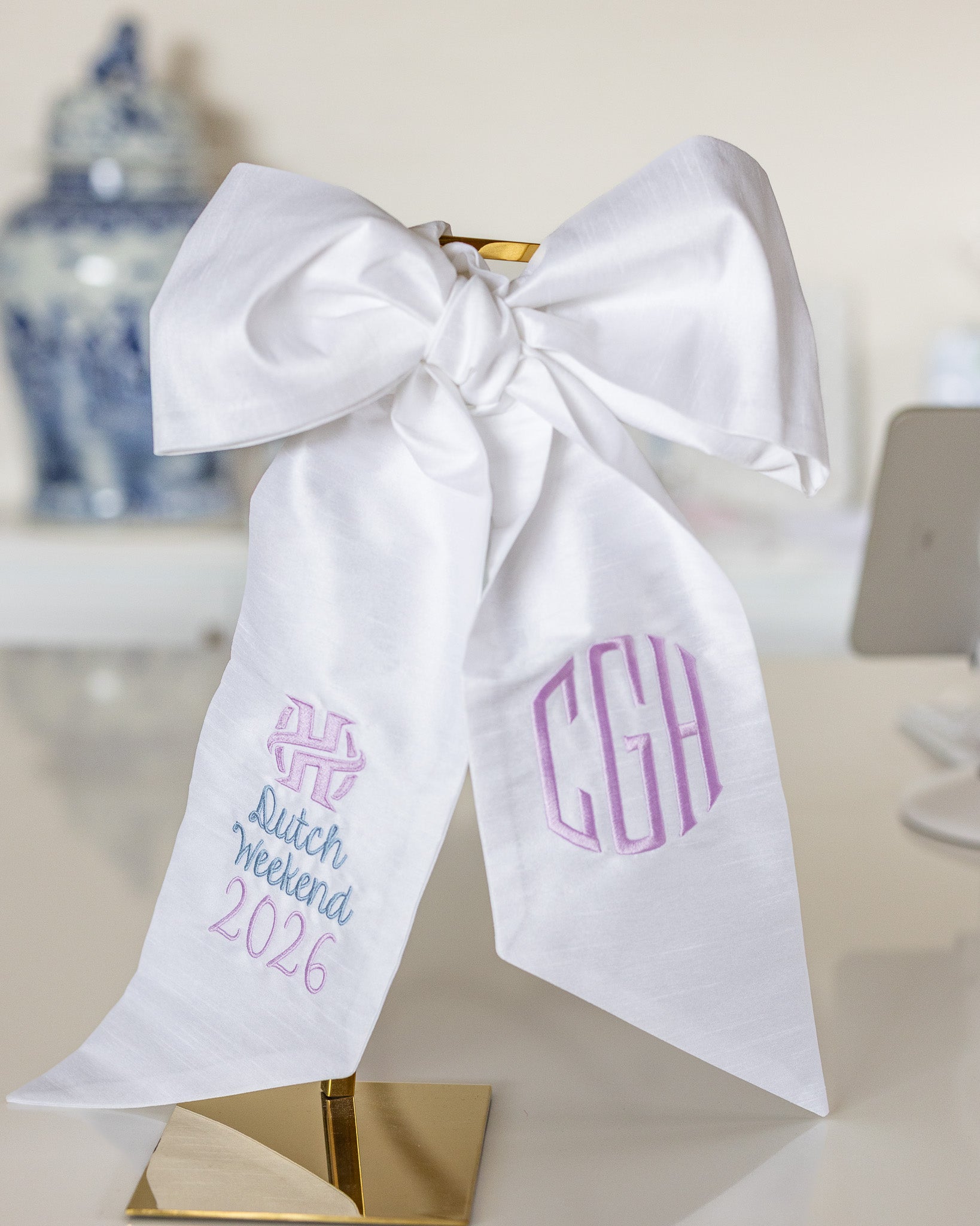 White Faux Silk Bouquet | Wreath | Swaddle Sash