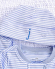 Baby Personalized Blue Pima Stripe Hat