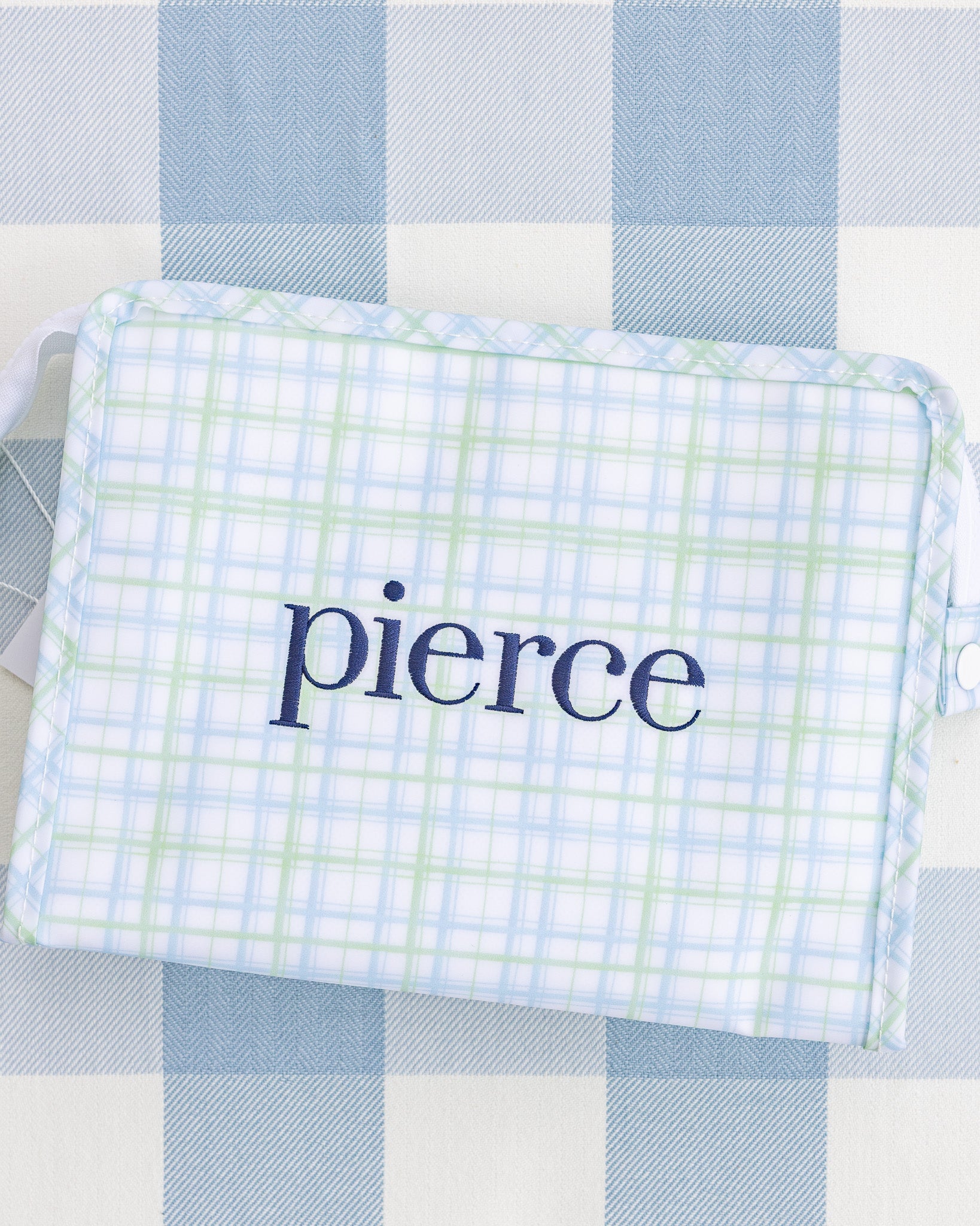 Classic Plaid Green Large Roadie Pouch Bag