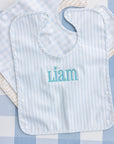 Pimlico Stripe Sand Wipeable Convertible Best Bib