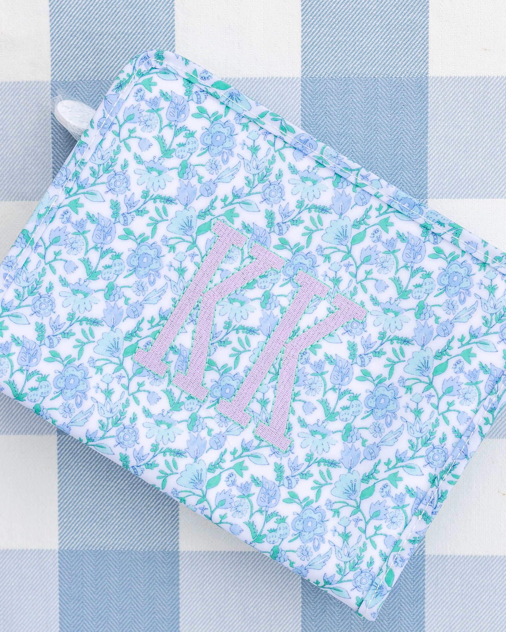 Hamptons Floral Personalized Small Roadie Pouch